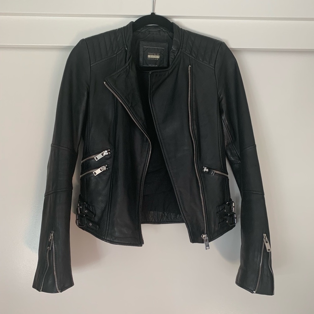 Genuine leather Moto jacket